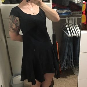 NWT Loft Navy Cap Sleeved Swing Dress